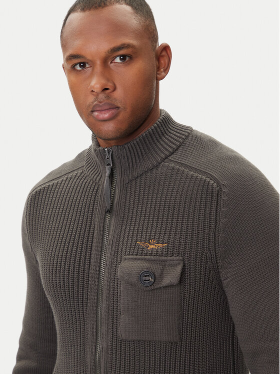 Aeronautica Militare Aeronautica Militare Pletena jopica 252MA1565UL00409 Siva Regular Fit