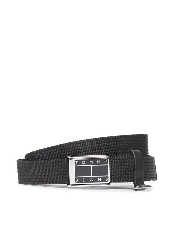 Pasek Damski Tommy Jeans, Czarny, Tjw New Webbing Belt 2.5 AW0AW11651