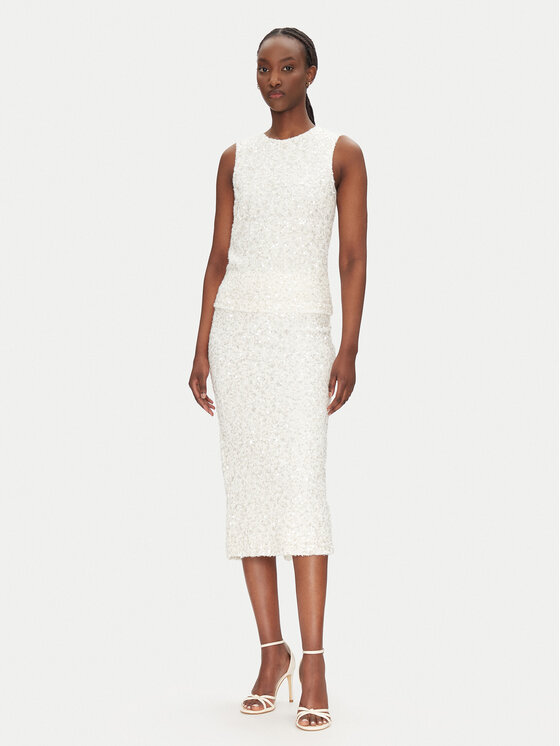 ViCOLO ViCOLO Gonna midi TS0397 Bianco Regular Fit