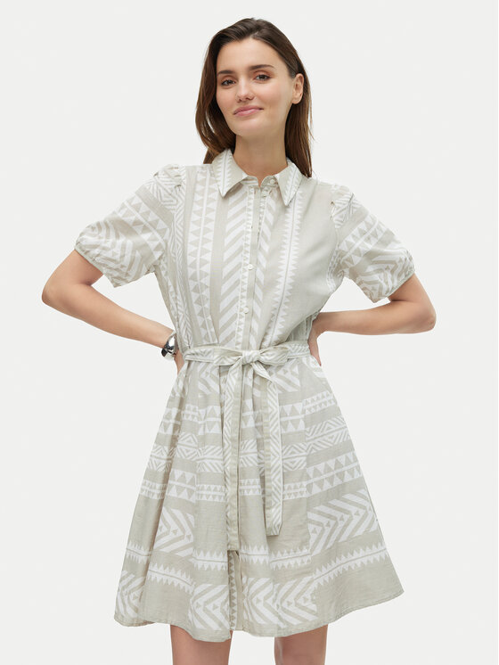 Vero Moda Košeľové šaty Dicthe 10303728 Béžová Regular Fit