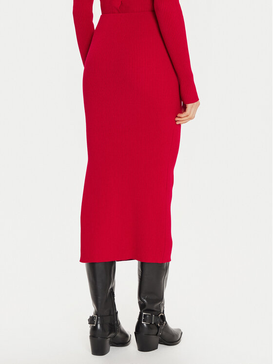TWINSET TWINSET Pouzdrová sukně 242TT3026 Červená Slim Fit