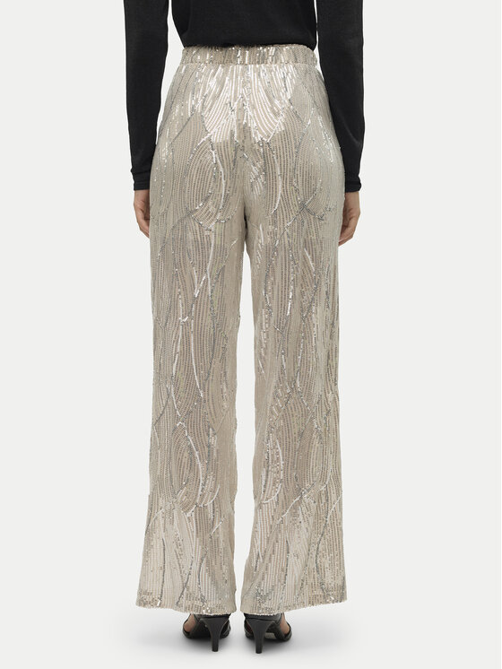 Vero Moda Vero Moda Hlače iz tkanine Ellen 10319016 Bež Straight Fit