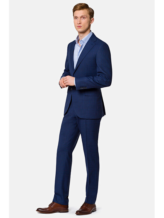 Lancerto Lancerto Garnitur Bangkok Granatowy Regular Fit