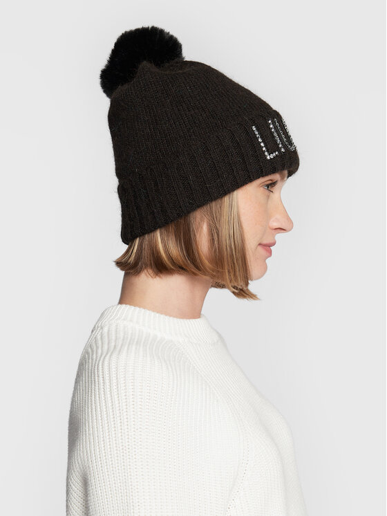 Liu Jo Liu Jo Căciulă Ponpon Logo 2F2002 M0300 Negru
