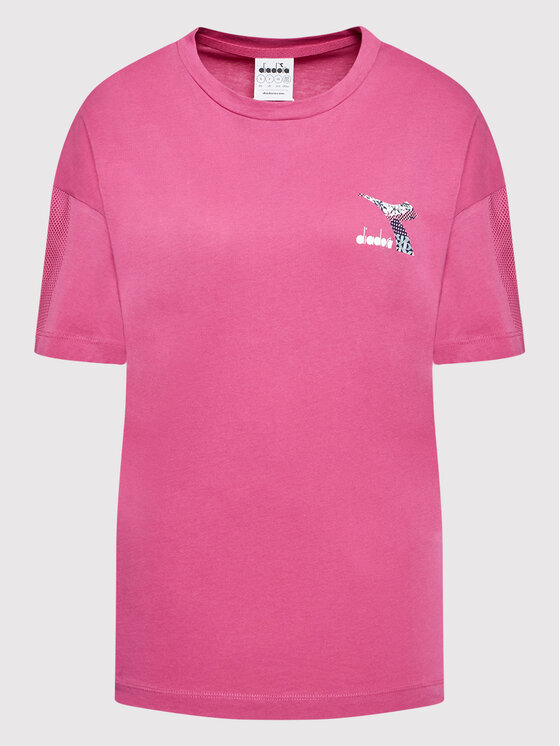 Diadora Diadora T-Shirt Floss 102.178185 Różowy Regular Fit
