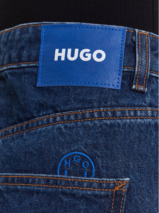 HUGO HUGO Jeans hlače Leni_B 50534157 Mornarsko modra Loose Fit