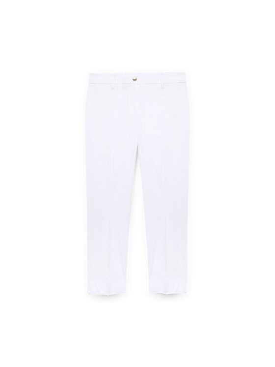 Fiorella Rubino Fiorella Rubino Pantaloni di tessuto P144L002122N001 Bianco Skin Fit