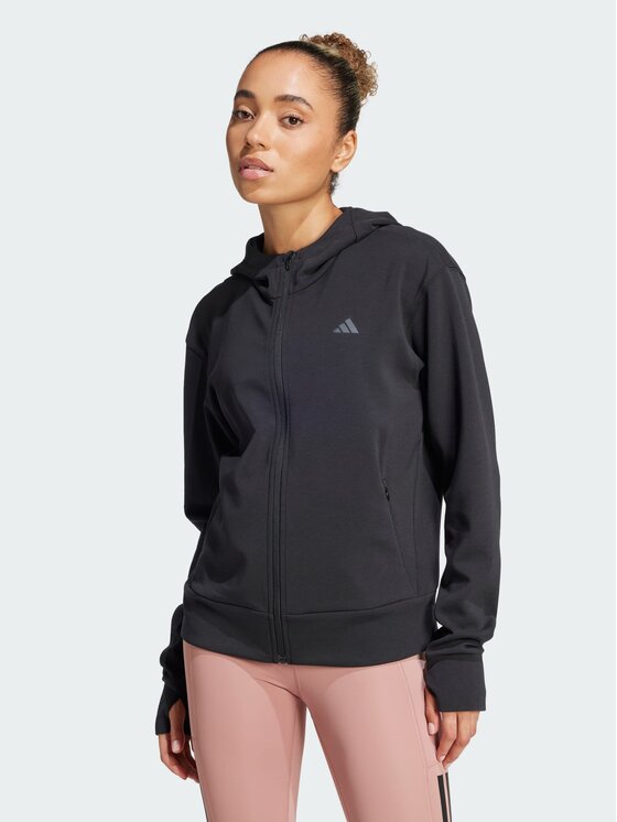 adidas adidas Bluza techniczna 140019 Czarny Loose Fit