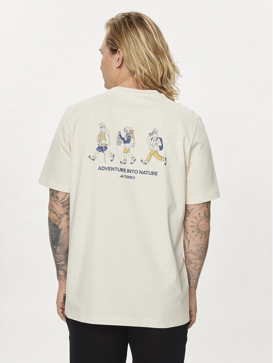 adidas adidas T-krekls Graphic IS0287 Écru Regular Fit
