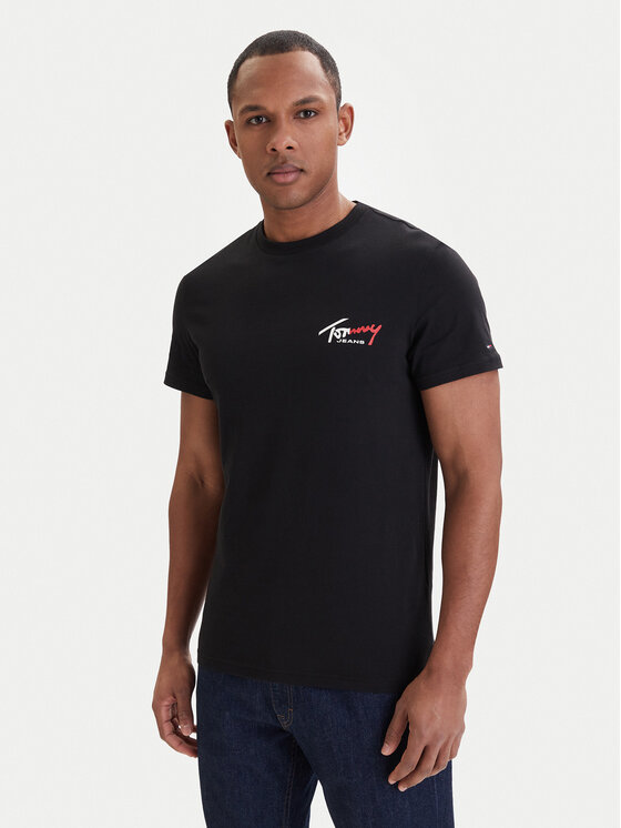 Tommy Jeans Tommy Jeans T-Shirt DM0DM22538 Černá Slim Fit
