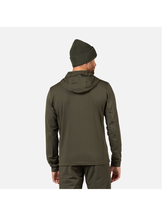 Rossignol Rossignol Bluza techniczna Mid Layer Stretch Hoodie Zielony ciemny Regular Fit