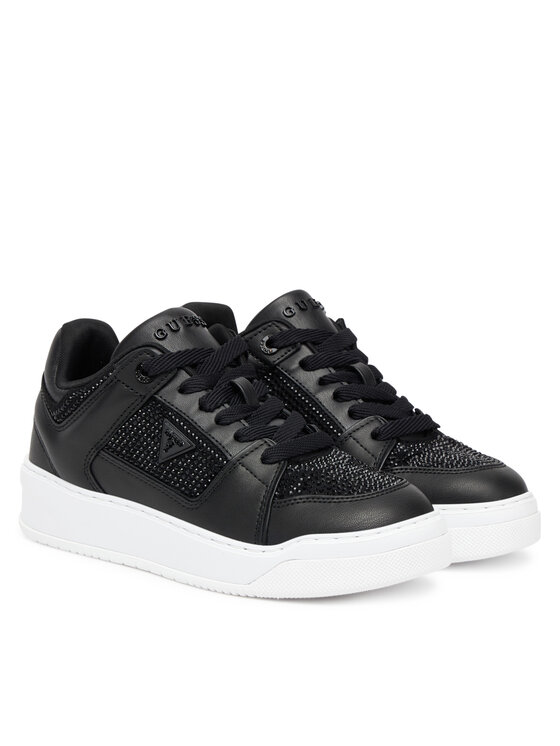 Guess Guess Sneakersy FLTDL2 LEA12 Czarny