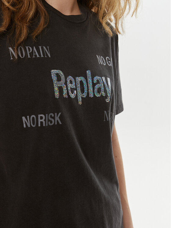 REPLAY Replay T-Shirt W3072A.000.22658M Czarny Regular Fit