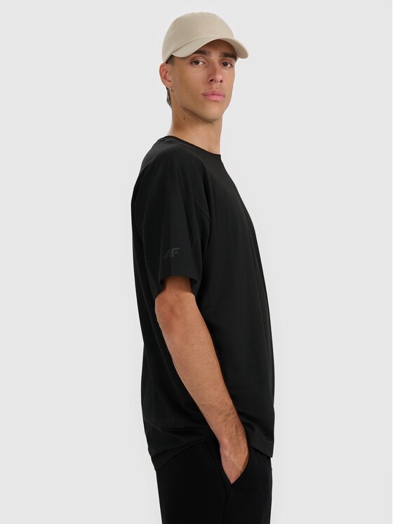 4F 4F T-Shirt 4FWAW25TTSHM2401-20S Czarny Oversize