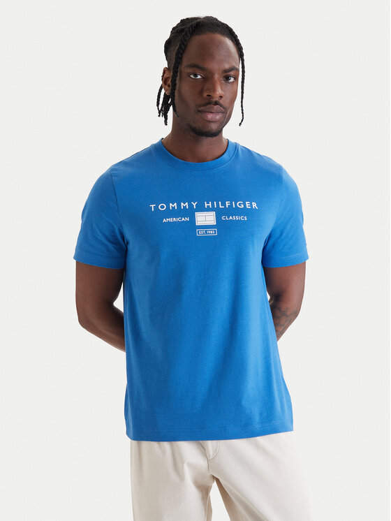 Tommy Hilfiger Tommy Hilfiger T-Shirt Brand Love MW0MW42365 Blau Regular Fit