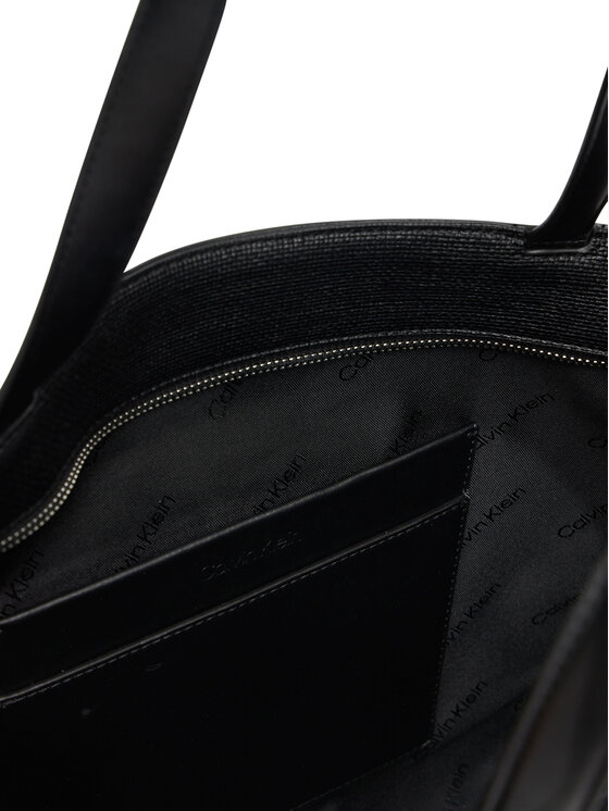 Calvin Klein Calvin Klein Дамска чанта Ck Medium Shopper_Tex K60K613178 Черен
