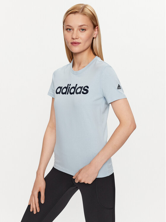 Adidas Majica Essentials Slim Logo T-Shirt IM2832 Svetlo Modra Slim Fit