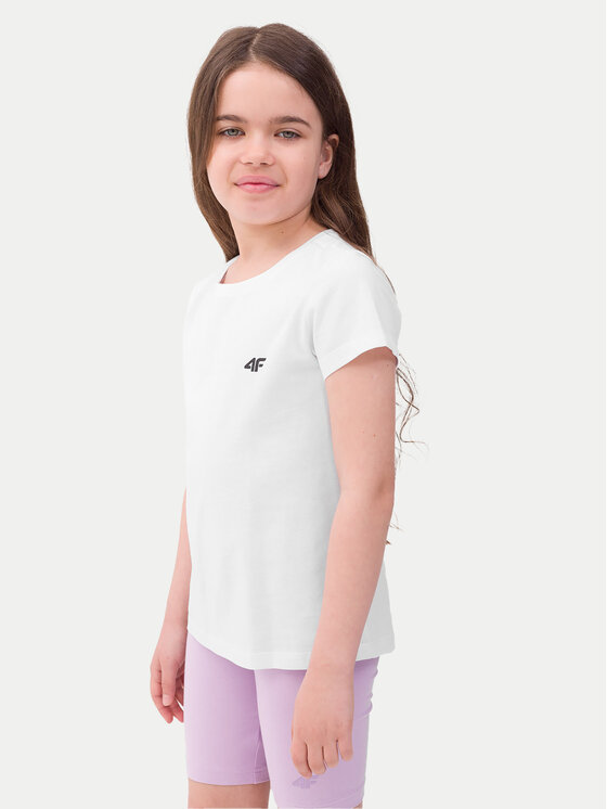 4F Tričko 4FJWSS24TTSHF1110 Biela Regular Fit