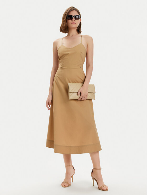 Gaudi Gaudi Sommerkleid 411FD15002 Beige Regular Fit