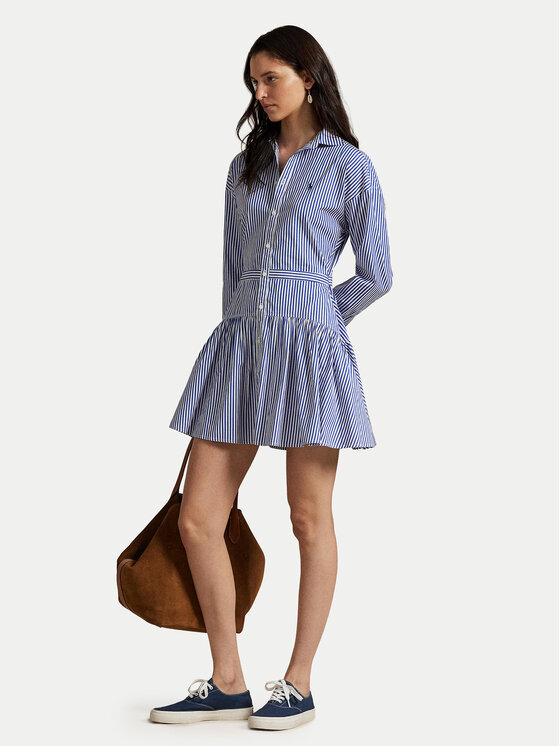 Polo Ralph Lauren Polo Ralph Lauren Košeľové šaty 211972052001 Modrá Regular Fit