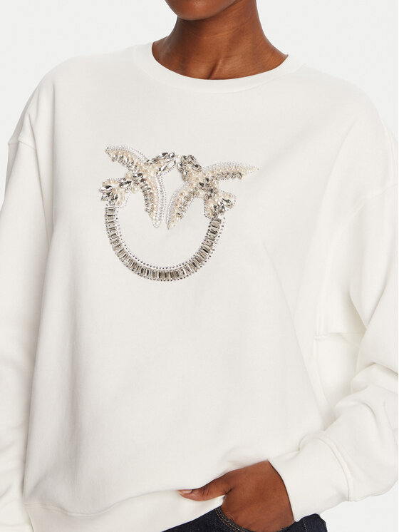 PINKO PINKO Світшот Nelly 100534 A2RO Білий Regular Fit
