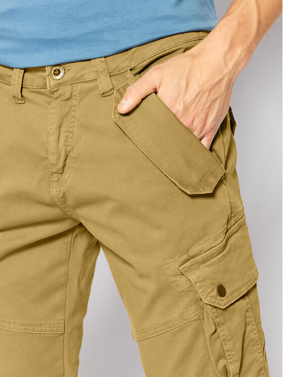 Alpha Industries Alpha Industries Kalhoty z materiálu Combat 126215 Zelená Slim Fit