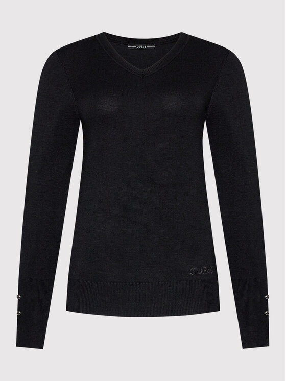 Guess Guess Sweter W2YR31 Z2V62 Czarny Regular Fit