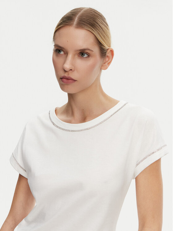 Luisa Spagnoli Luisa Spagnoli T-shirt Brescello 542123 Bijela Regular Fit
