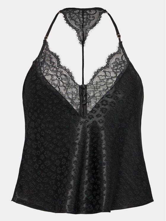 Hunkemöller Hunkemöller Μπλούζα πιτζάμας 203223 Μαύρο Comfortable Fit