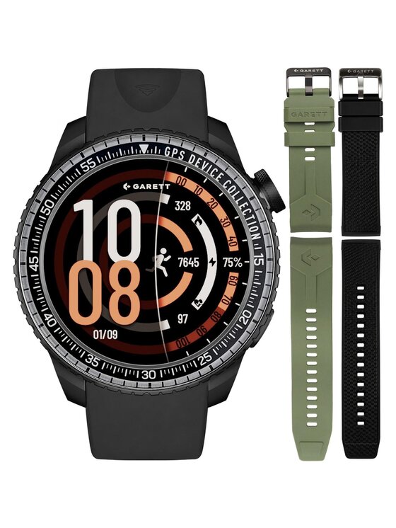Garett Garett Zegarek 5904238487372-PAY-BLACK Czarny