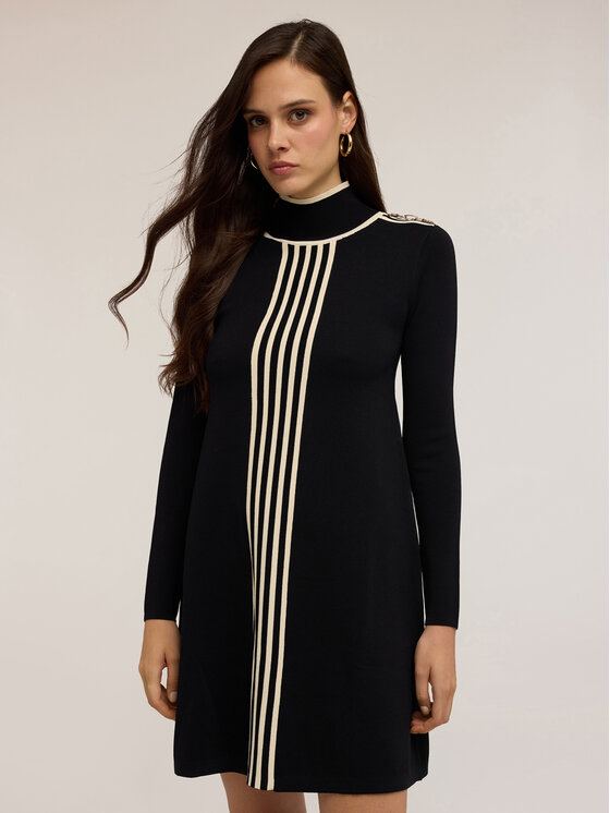 Motivi Motivi Abito da cocktail 7645W001472N033 Nero Regular Fit