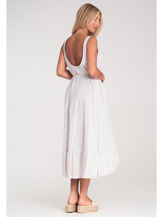 FIGL FIGL Letné šaty M1213 Béžová Flared Fit