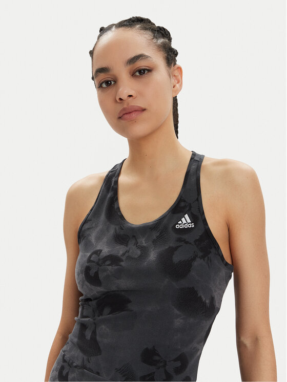 adidas adidas Sommerkleid Floral Graphic IN7319 Grau Slim Fit