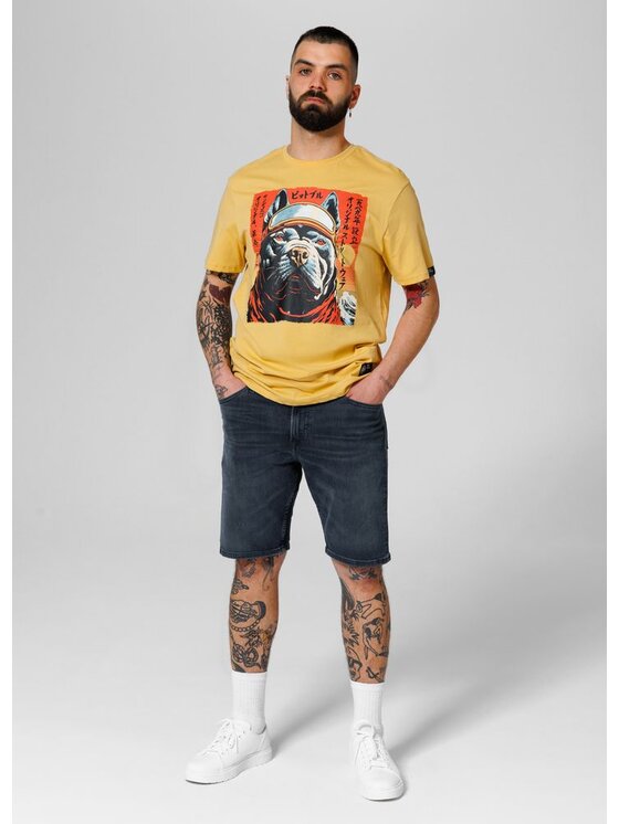 PITBULL PITBULL Szorty jeansowe Dark Wash Highlander Granatowy Regular Fit