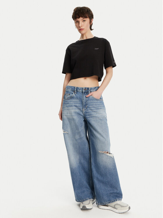 Tommy Jeans Tommy Jeans T-shirt DW0DW20324 Crna Relaxed Fit