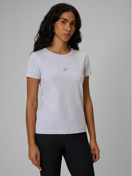 4F 4F T-Shirt NOS Szary jasny Slim Fit