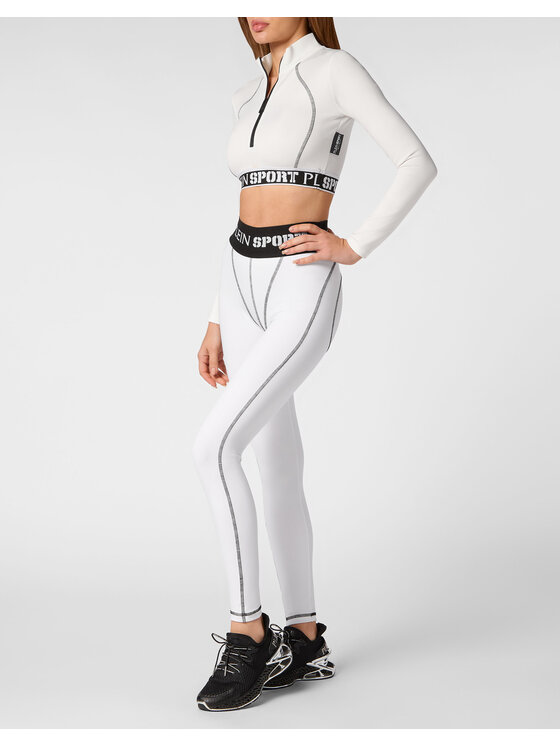 Plein Sport Plein Sport Legginsy 14231 Biały Active Fit