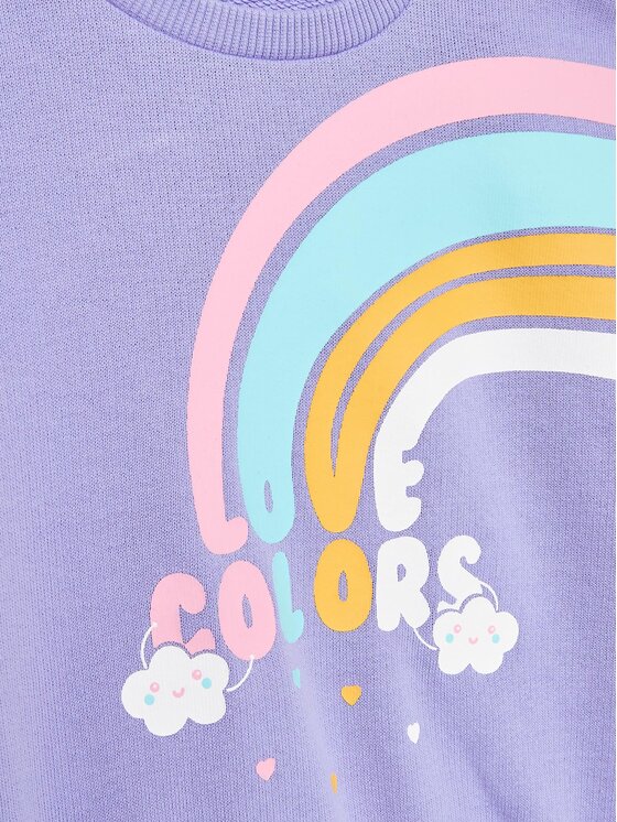 United Colors Of Benetton United Colors Of Benetton Džemperis ar kapuci 3J68G107W Violets Regular Fit