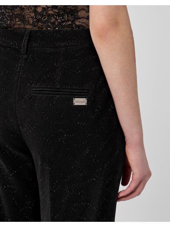 PHILIPP PLEIN PHILIPP PLEIN Spodnie materiałowe 31574 Czarny Straight Fit