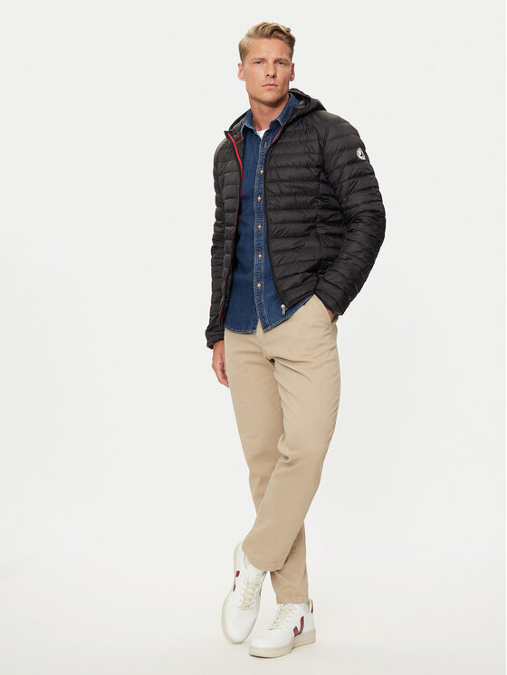 Jott Jott Pehelykabát Nico P000MDOW01 Fekete Slim Fit