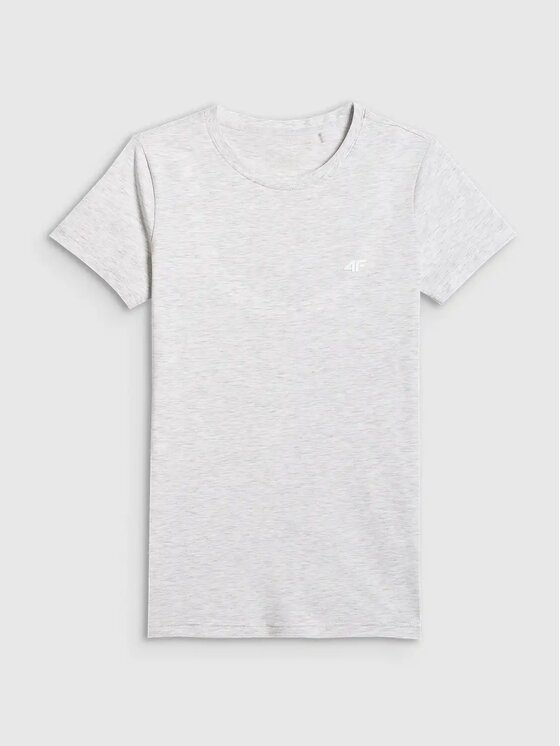 4F 4F T-Shirt 4FWMM00TTSHF3306-27M Γκρι Authentic Slim Fit