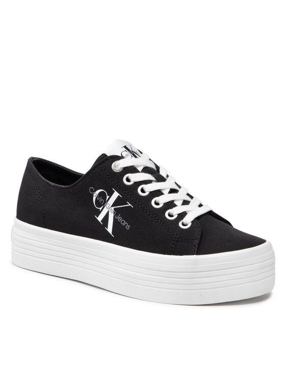 Calvin Klein Jeans Calvin Klein Jeans Teniszcipő Vulcanized Flatform Laceup Co YW0YW00254 Fekete