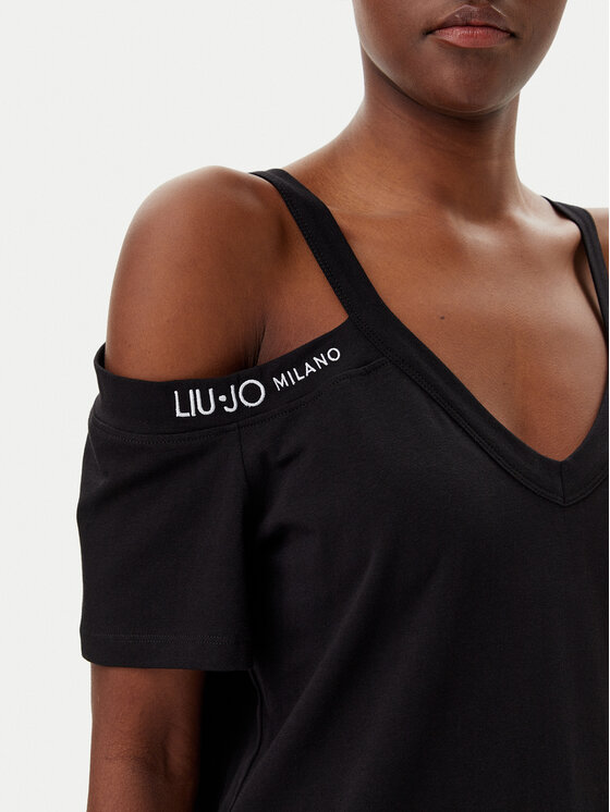 Liu Jo Sport Liu Jo Sport Póló TA5271 JS003 Fekete Regular Fit