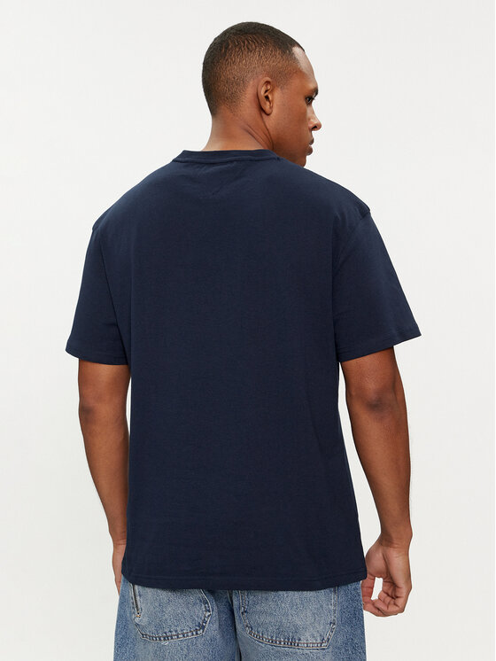 Tommy Jeans Tommy Jeans Tričko Spray Pop Color DM0DM18572 Tmavomodrá Regular Fit