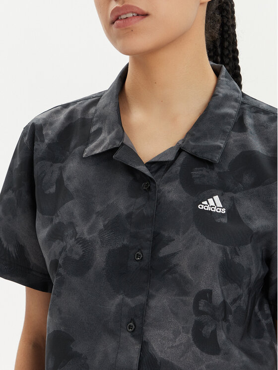 adidas Риза Floral Graphic IN7315 Сив Relaxed Fit | Modivo.bg