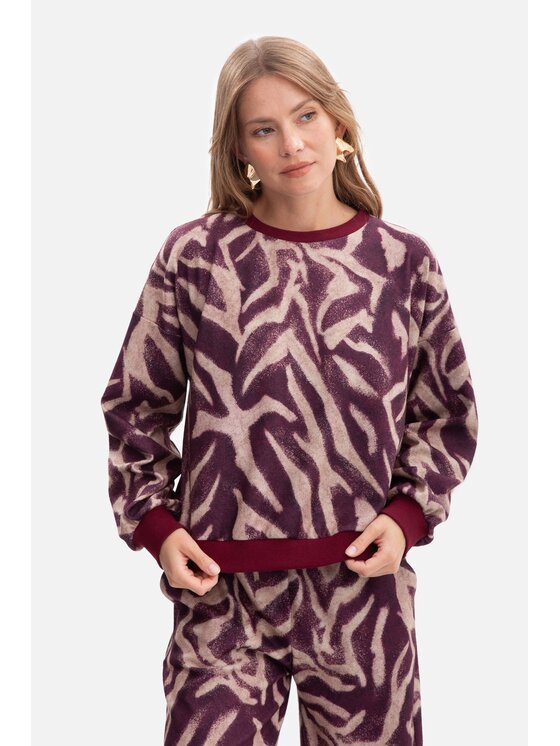 BeWear BeWear Bluza b303 Brązowy Baggy Fit
