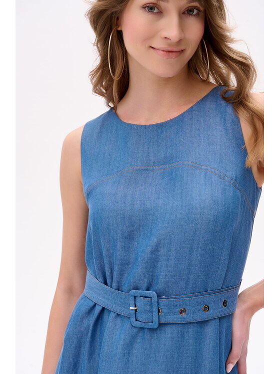 blue shadow blue shadow Sukienka codzienna Viviana Niebieski Regular Fit