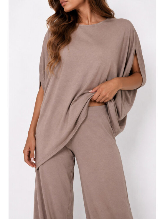 Agatha Studio Agatha Studio Komplet bluzka i spodnie A26SS-KA-K24 Brązowy Oversize