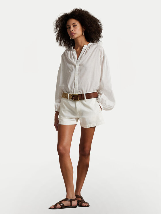 Polo Ralph Lauren Polo Ralph Lauren Шорти от плат 211963798002 Бял Straight Fit