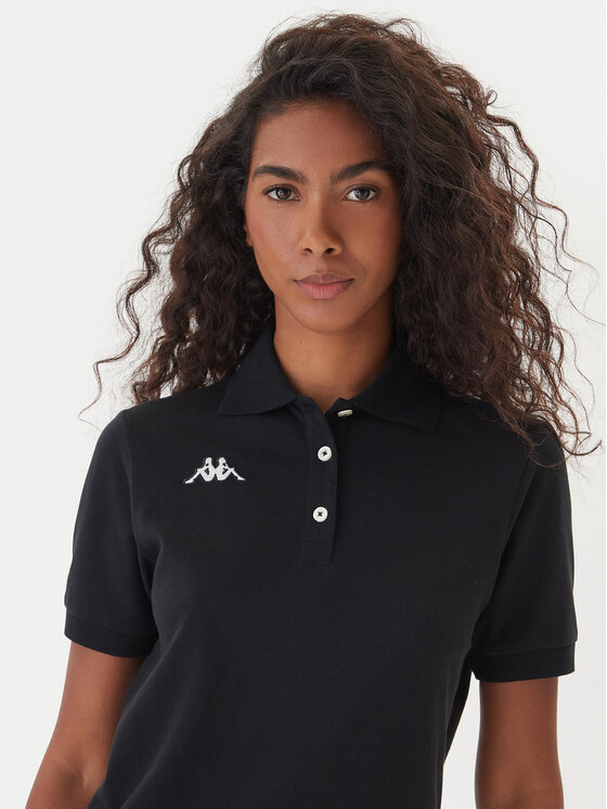 Kappa Kappa Polo Logo Sharas Wss 302B3C0 Czarny Regular Fit